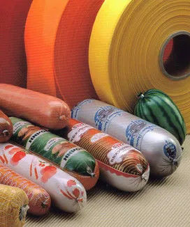 Impresoras y personalizadas carcasas de salchichas de plástico artificial de embalaje de alimentos película Pa / Pe Pvdc