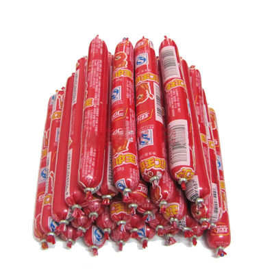 Envase de salchicha envasado con película de plástico PVDC envase de salchicha envasado con película de impresión
