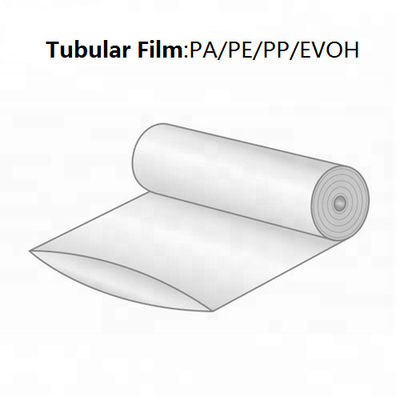 Película de embalaje de vacío flexible tubo rollo tubular PA PE de plástico de estiramiento de alimentos