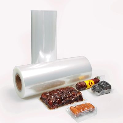 Embalaje de salchichas Película de embalaje al vacío Tubo Rollos Tubular PA Película de estiramiento de plástico para alimentos