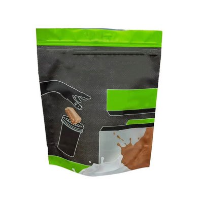 Bolsa de proteína de suero de leche con revestimiento PVDC KPET a prueba de humedad Impresión de grabado con cierre de cremallera