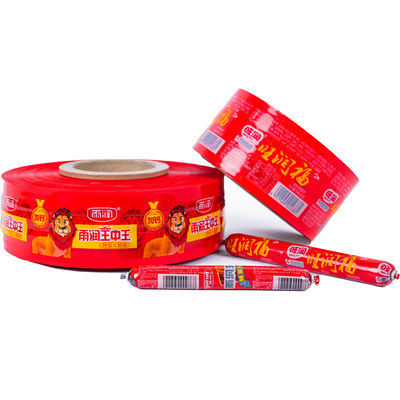 Imprimir Personalizar Salchicha Casing Rolls de plástico Jamón Instantáneo Humo PVDC Capa superior inferior Formación térmica