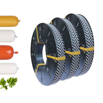 Clampada de pared de trabajo pesado bobina de forma R salchichas clips de alimentos embalaje estándar 8000 números/rollo