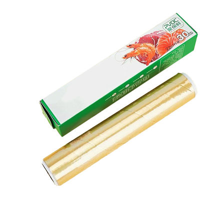 Fresco, seguro y transparente PVDC para envoltura de alimentos Rollo de película de adhesión para vegetales personalizado