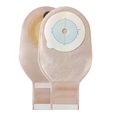 Bolso de estoma de una pieza de color beige drenable de 65 mm sistema de corte de una pieza bolso de estoma