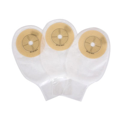 Bolsa de colostomía de recubrimiento simple con abertura de bolsa, abrazadera y cierre drenable de 15 a 60 mm