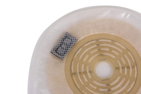 Bolsa de colostomía de recubrimiento simple con abertura de bolsa, abrazadera y cierre drenable de 15 a 60 mm