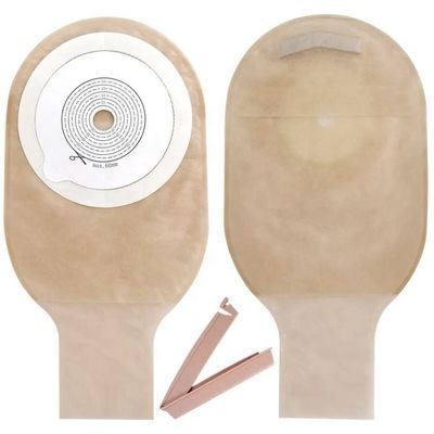 Cubierta reutilizable de una sola pieza de una bolsa de ostomía y colostomía opaca no tejida e hidrocolloide