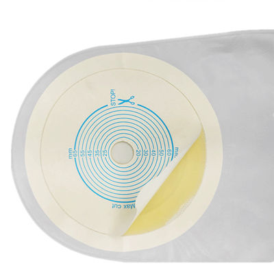 Bolsa de ostomía de colostomía transparente o beige con gancho de plástico tipo bolsa abierta / cerrada