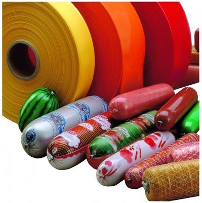 Película de carcasa de salchicha de plástico PVDC plana de rollo Ancho de película 140 mm 180 mm