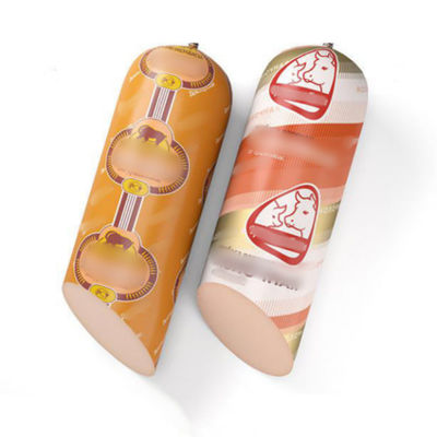 Impresibles Casillas de salchichas de plástico artificial personalizado Película de embalaje de alimentos PA / PE Casilla PVDC