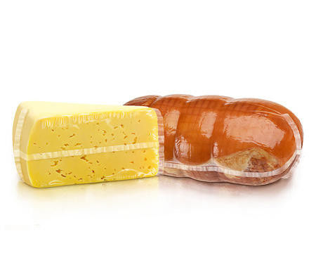 Película de carcasa de salchichas de plástico de alta barrera para carnes de jamón PVDC PA PE Película de embalaje de alimentos para salchichas