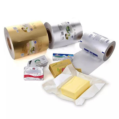 Seudo térmico laminado a baja temperatura a medida Laca de papel de aluminio Queso Embalaje Papel de envoltura Margarina Pelilla de envoltura de mantequilla