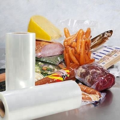 Envases de plástico para alimentos Barrera de vacío PA / PE Coextrusión de múltiples capas Rollos termoformadores Salchichas Material de embalaje