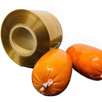 Calibre de 19 mm Calibre de 220 mm Carcasas de salchichas artificiales impresas Película de embalaje de plástico para alimentos Nylon PA / PVDC