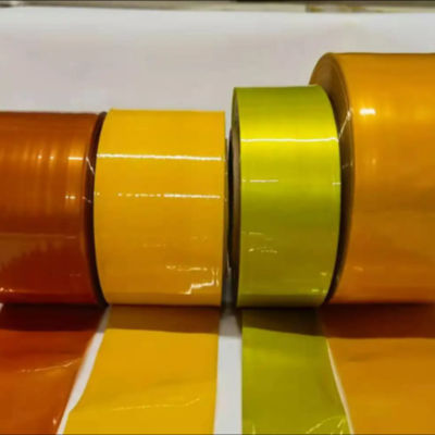 30-350 mm de ancho plano PVDC Película de carcasa de salchicha de plástico Resistente al calor hasta 90 ° C para el embalaje de salchichas