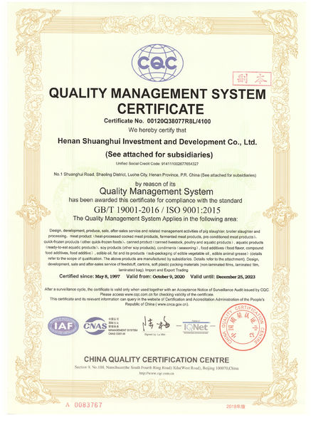 China Luohe Lianbang Chemical Co., Ltd. certificaciones